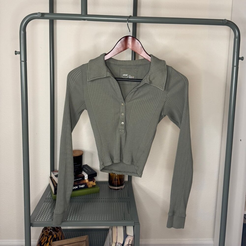 Sage Button Up Cardigan